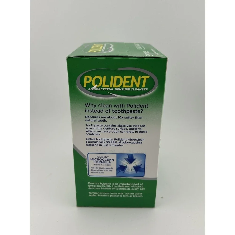 Polident - Antibacterial‎ Denture Cleanser - 84 Tablet - Triple Mint Exp: 2023